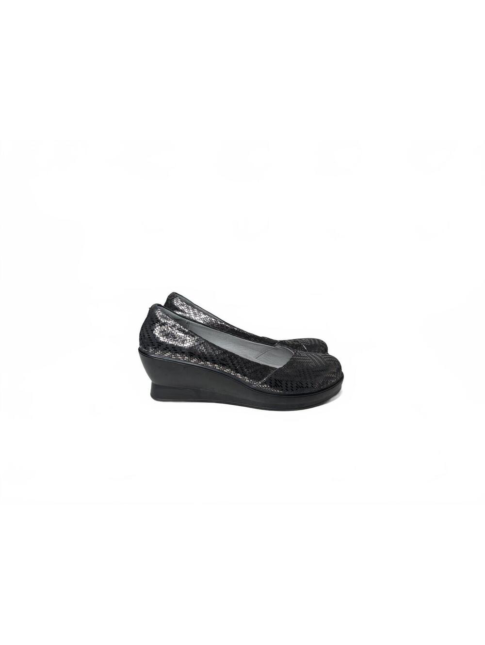 Alegria Pewter Dazzler Wedge Shoes Size‎ 7.5